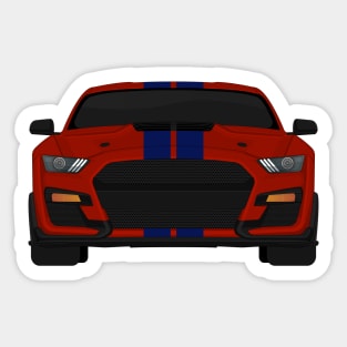 Shelby GT500 2020 Rapid-Red + Kona-Blue Stripes Sticker